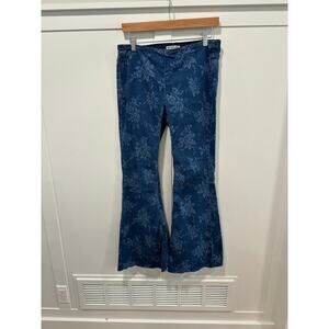 Free People We the Free Floral Flare Jeans Size 29